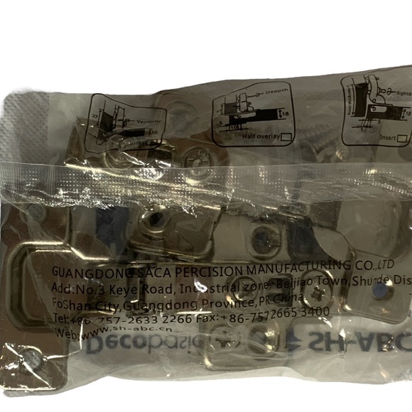 DecoBasics Full Overlay Soft Close Cabinet Hinges for Kitchen Cabinets 6 Pieces - Picture 4 of 5